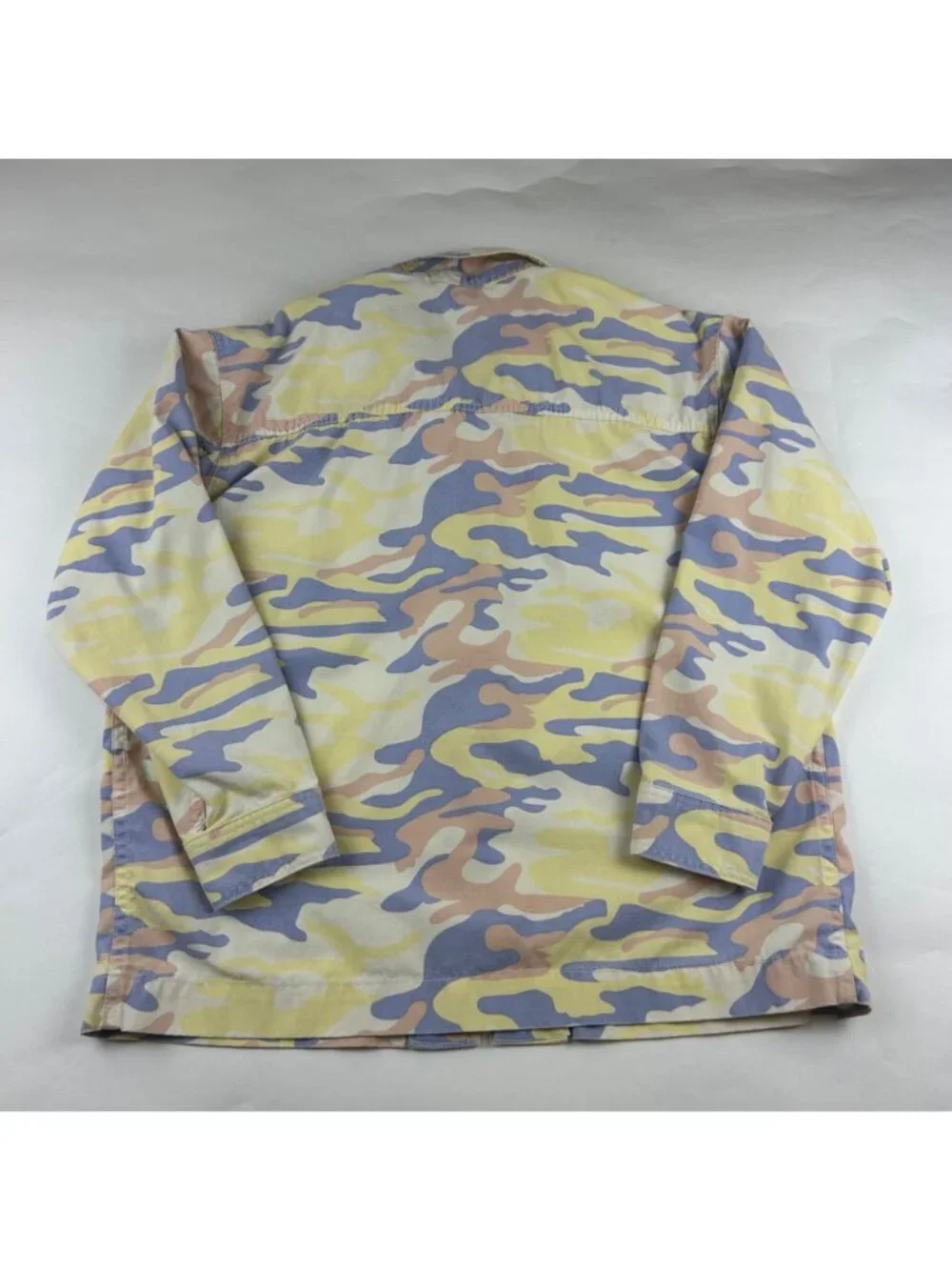 Top Shop Yellow Pastel Camouflage Canvas Field Jacket M 8-10